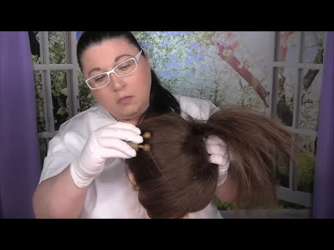 ASMR Relaxing Scalp Massage For Headache Relief (Tools, Whispering) Medical Roleplay