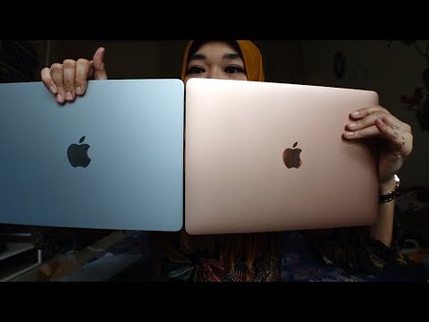 ASMR soft spoken - unboxing my new MacBook Air M5 1TB storage 16 gb variant yaay 🥳💻 sky blue color