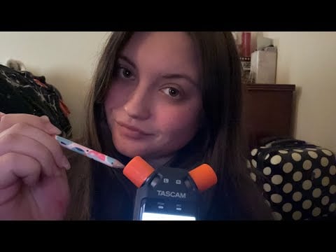 Try NOT to Tingle ~ Tascam ASMR, fizzy lotion, glue stick lids, pitch changing, long nails + more
