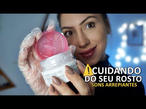 ASMR RELAXANTE: CUIDADOS NO SEU ROSTO | SONS ARREPIANTES