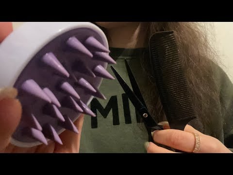Lofi asmr🎧hair salon RP - washing your head, massage and haircut 💇‍♀️ no talking 