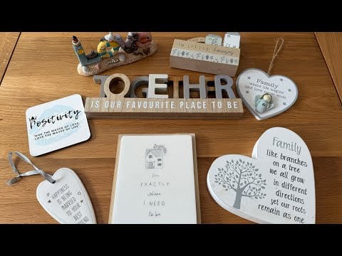 ASMR tapping and scratching on inspirational quote ornaments (No talking) Natural nails 💅￼￼