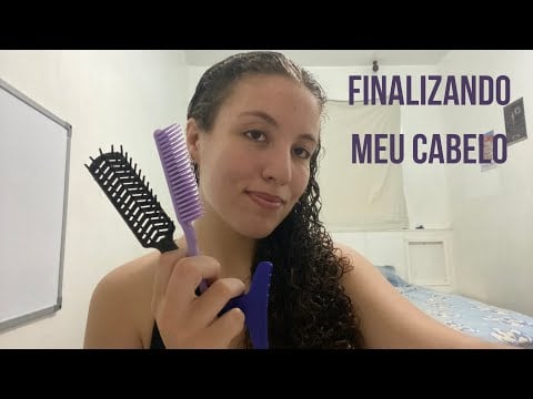 ASMR CASEIRO - finalizando meu cabelo