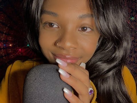 ASMR inaudible/semi-inaudible/unintelligible whispering + hand movements