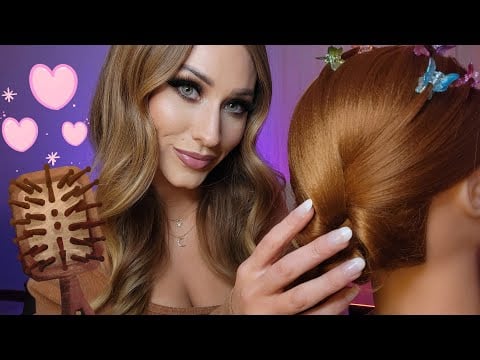 ASMR Caring, Gentle Mom Brushes Your Hair Before Bed 💆‍♀️🪮💕 (hairplay, scalp scratching)