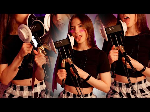 😋ASMR FAST & AGGRESSIVE EAR LICKING😋 / 😋АСМР БЫСТРЫЙ И АГРЕССИВНЫЙ ЛИКИНГ😋