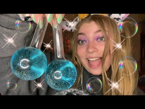 ASMR| 1 Hour Colliding🧊Facial Ice Globes🧊 (NO TALKING)