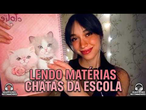 Asmr no caderno: Lendo matérias chatas da escola em voz suave para te dar sono