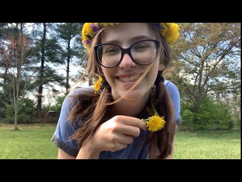 ASMR/ Making a Flower Crown// Soft Spoken+ Birds+ Nature Sounds//