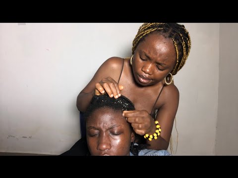 ASMR SCALP SCRATCHING AND MASSAGE WITH FAKE FLAKES REMOVAL FOR DEEP SLEEP 😴 