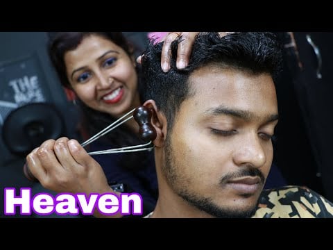 Mind Relaxation By Indian Barber Girl Chaitali | ASMR Therapy | Ear Massage And Head Massage ASMR