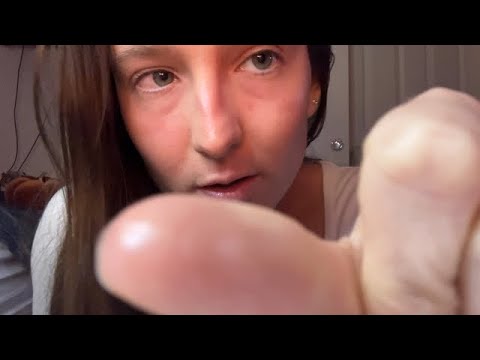 *ASMR* getting dirt off your face 🧼👀(up close layered mouth sounds)
