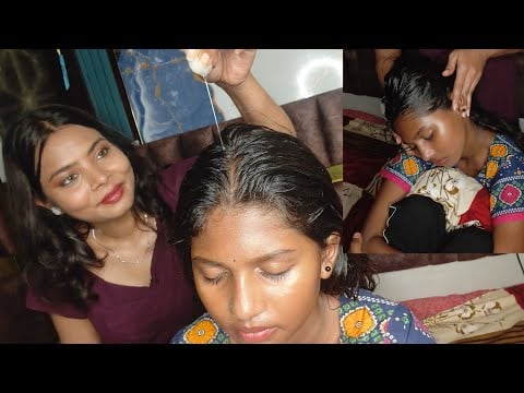 Baijanti’s Relaxing Face Massage & Hair Oiling ASMR 🌿✨