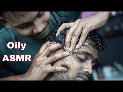 Lots Of Oil ASMR Head Massage | Oily Hair Scratching ASMR Massage | Neck Cracking