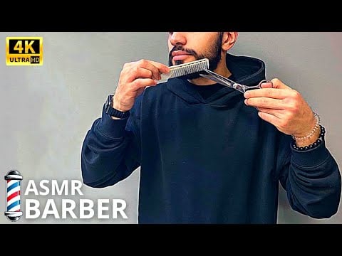ASMR HAIRCUT - NEW Barber Haircut Asmr For Sleep. ASMR Barber Shop Roleplay