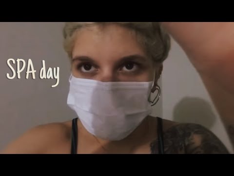 ASMR SPA || Cabeleireira, limpeza de pele, depiladora, design de sobrancelha e massagem