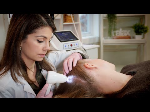 ASMR Real Person Scalp Analysis & Skin Exam with Relaxing Neckline Massage Hair Growth | Soft Spoken