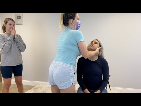 Girl Rejects Dr. Mondragon Neck Adjustment - Scared of the Chiropractor