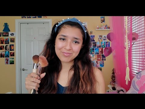 ASMR Positive Affirmations In Spanish/English + Brushing your Face