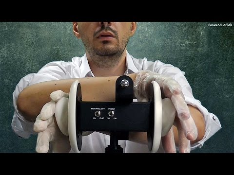 ASMR 3Dio Binaural Ears Massage Touching Cupping Rubbing in Gloves - No Talking