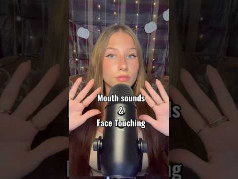 Gentle mouth sounds with some face touching to help you relax #asmrshorts #mouthsounds #facetouching