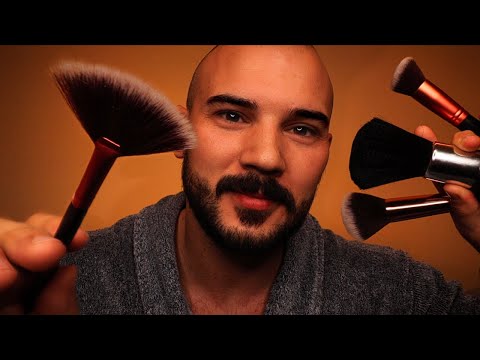 ASMR Brushing You Back to Sleep (Face Brushing) Safest Place in ASMR - Relaxing Personal Attention