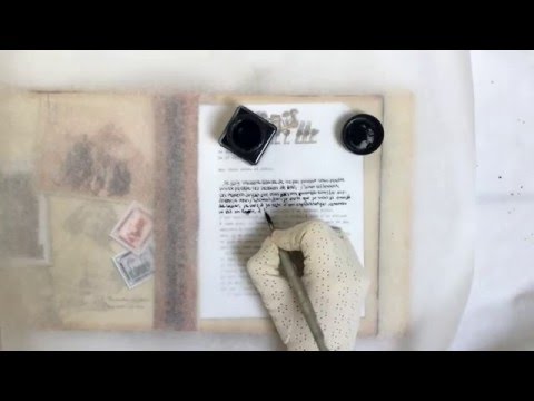 GLOVES AJOUR☀ EGYPT🐪 WRITE WITH INK✒ READ IN FRENCH ?✴ with soft voice [[ASMR]]