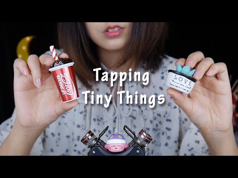 [ASMR] Tapping & Stroking Tiny Things (No Talking)