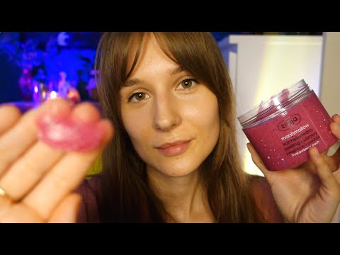 ASMR po polsku 🌙 Pink Dreamy Spa 🍓 ROLEPLAY (nakładane dźwięki, zabiego na twarz & masaż głowy)