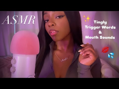 ASMR | Tingly Trigger Words & Mouth Sounds 🤍💋