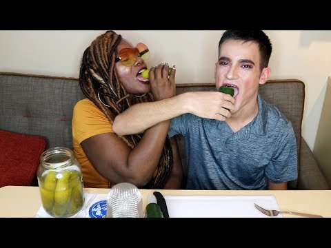 Crisp/CRUNCH CuCumber VS PICKLES ASMR EATING Mouth Sounds | Ft Tony Bomboni