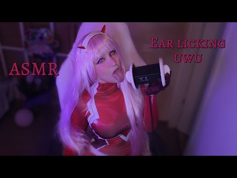 ASMR | uwu Ear licking, Ara ara, kisses from you waifu zero two