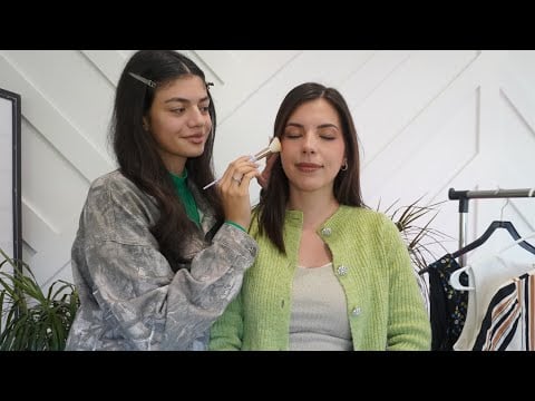 ASMR Fall Makeup & Dress Fitting for Photoshoot | Warm Glam, Soft Finishing Touches, Soft Spoken