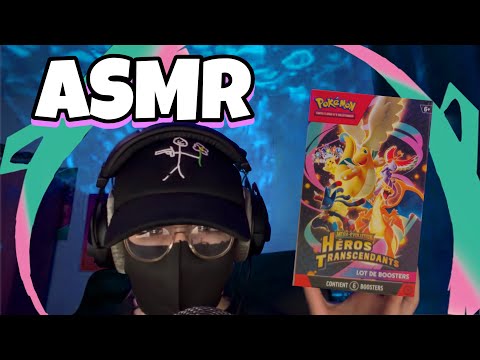 ASMR Français • OUVERTURE BOOSTER POKEMON HEROS TRANSCENDANTS BUNDLE ! (incroyable ! )