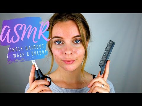 [ASMR] Haircut/Hair Salon RP (coloring, washing & haircutting)