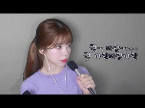 ASMR 왼쪽 오른쪽 번갈아가며 귀에 바람불기│이어블로잉 Ear blowing (NO TALKING)