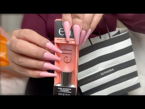 ASMR Make-up Shopping Haul ULTA + SOPHORA  *Tapping & Scratching*