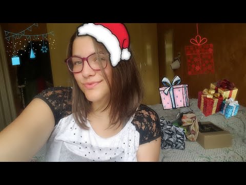 ASMR • mensagem natalina de amor + mostrando meus presentinhos 🎁🎄