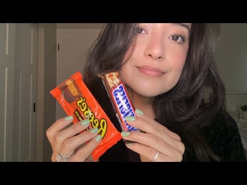 ASMR | Snickers bar and Reese’s peanut butter cups 