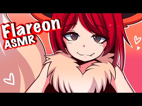 Staying Warm With Your Sweet Flareon ♥ | Pokémon ASMR Roleplay F4A (fluffy brushing & cozy fire)