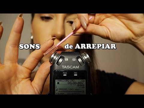 ASMR ARREPIANTE nas CÁPSULAS DO TASCAM (sons lentos que dão frio na barriga)