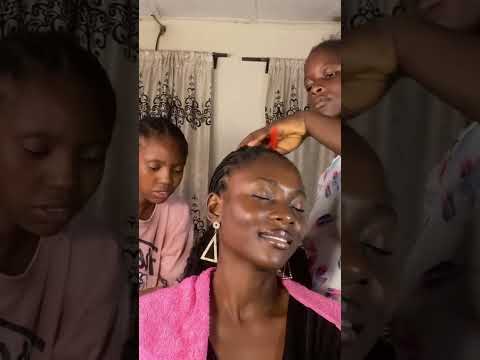 ASMR MY SISTERS SCRATCHED MY SCALP AND OILING MY HAIR, SCRATCHING MY EYEBROWS WITH GUM CHEWING