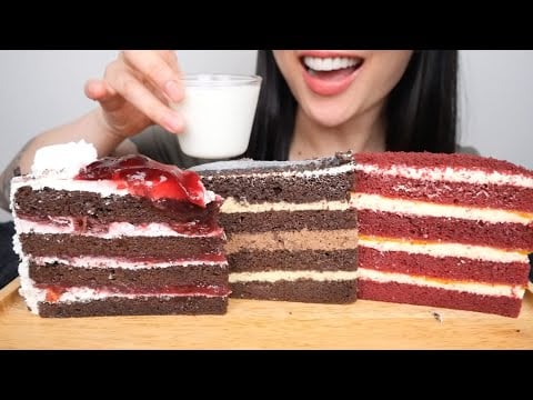 CAKE (ASMR DESSERT EATING) NO TALKING | SAS-ASMR