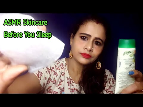 ASMR Skincare & Personal Attention Before You Sleep (Face Massage & Whispering)🌿|Asmr Ghosal