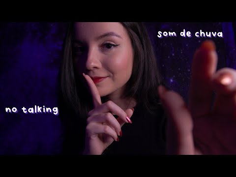 ASMR ☔️ removendo energias negativas (no talking, som de chuva, plucking, hand movements)