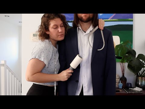 ASMR Detailed Tailoring & Custom Navy Suit for Work Fitting