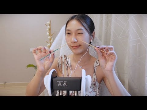 ASMR Ear Cleaning No Talking 3Dio Sounds Relaxing - RAINIE ASMR