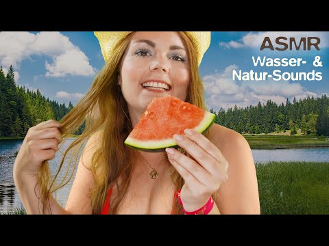 ASMR Deutsch: Abkühlung am See 💦 Ich kümmere mich um dich! (Brushing, Lotion Sounds,...)