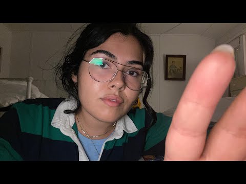 ASMR | During a Thunderstorm (lofi whispers, hand movements, rain sounds)