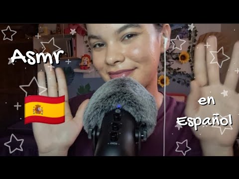 ASMR ESPAÑOL | Mi primer video en español y tingly trigger words 🇧🇷🗣️🇪🇸💤